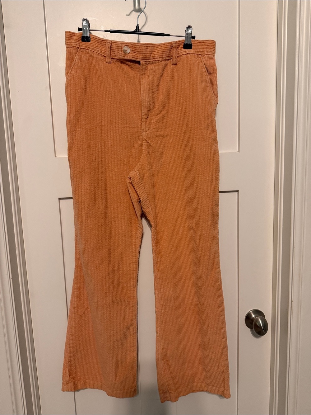 Levi's Math Club Flare Orange Wide Wale Corduroy Flared Pants Quirky Cotton